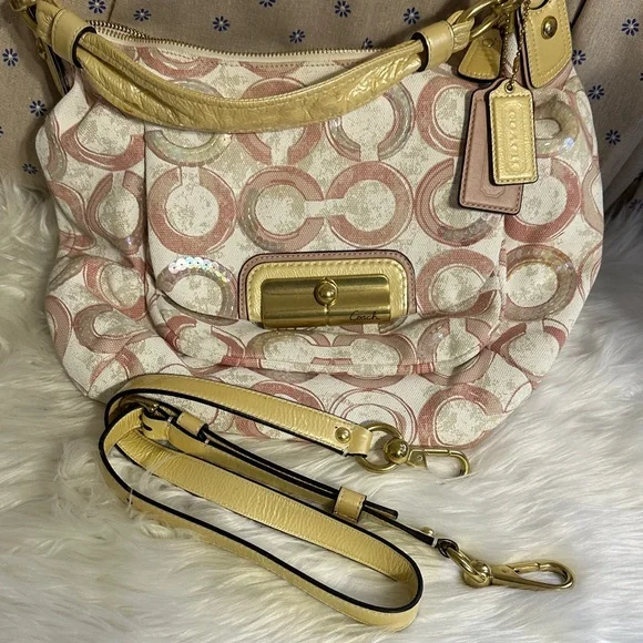 Coach Pink and Gold Shoulder Bag - Picture 6 of 6